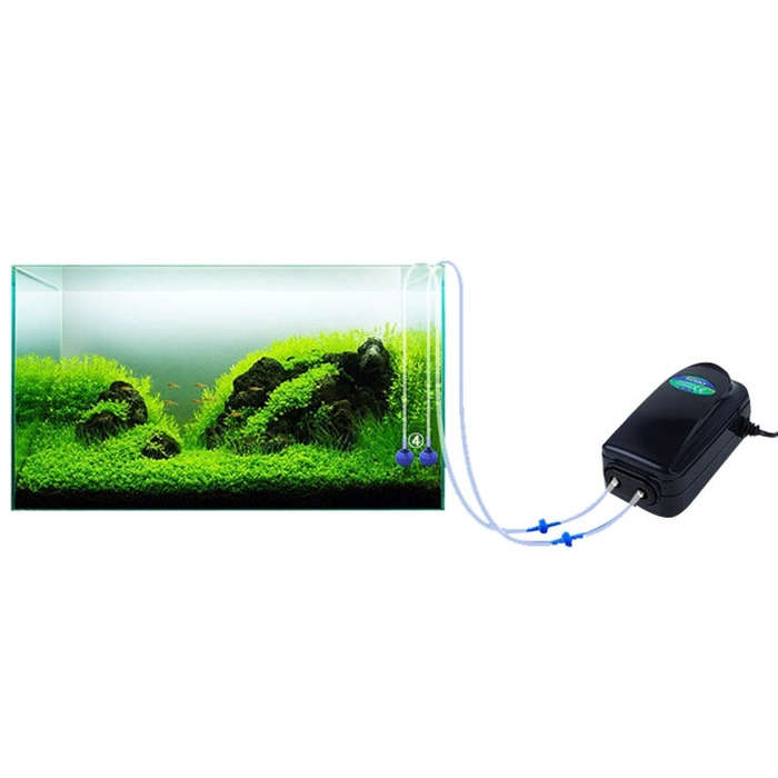SOBO SB-748 8W Double Outlets Adjustable Flow Silent Aquarium Air Pump Fish Tank Oxygen Air Pump,...