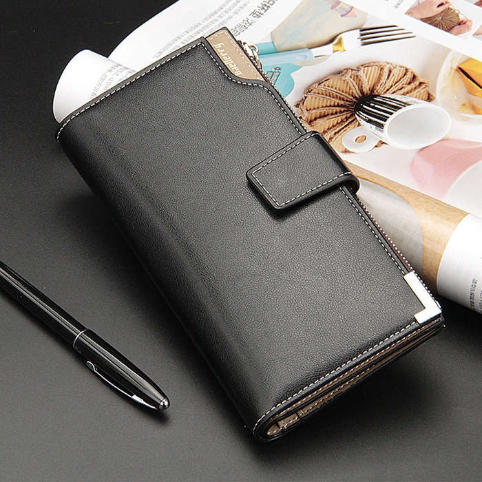 Baellerry Men Long Wallet New Style Young Fashion Hand Bag Wallet