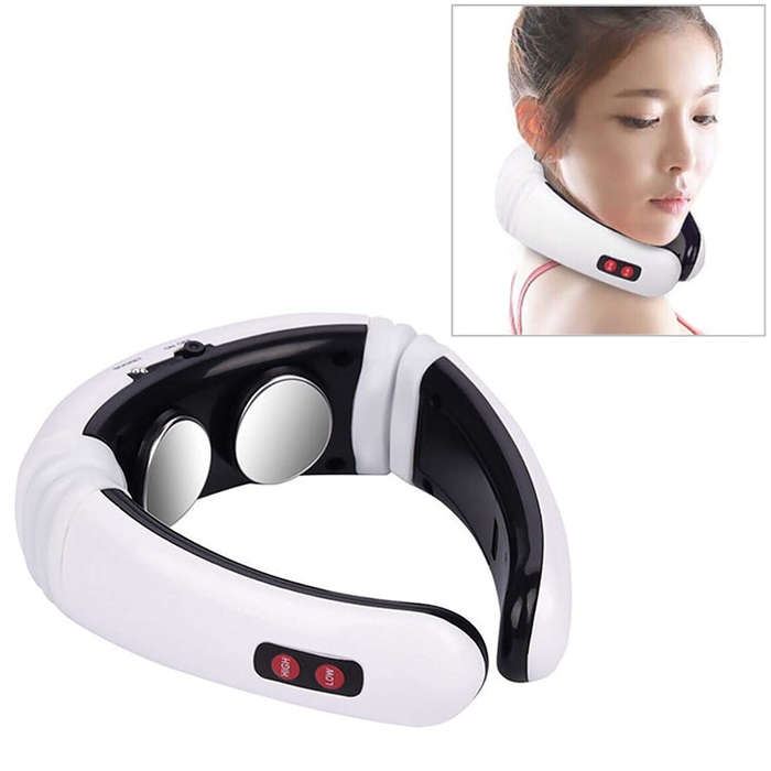 USB Charging 1300 mAh Electric Back Neck Shoulder Electrical Pulse Electric Shock Body Massager, ...
