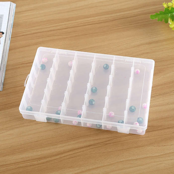 Plastic Organizer Container Storage Box Removable Grid Compartment for Jewelry Earring Fishing Ho...