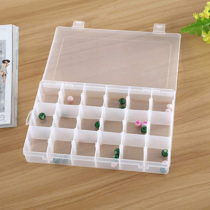 Plastic Organizer Container Storage Box Removable Grid Compartment for Jewelry Earring Fishing Ho...