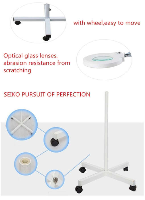 5X Foldable Swing Arm Desk Table Mount Magnifier with Lamp Light for Facial Tattoo Eyebrow Nail S...
