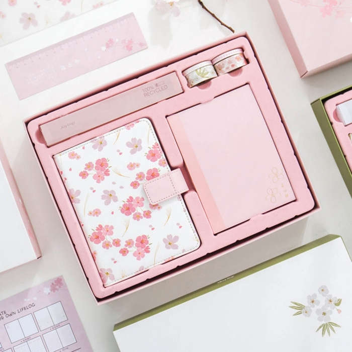 Creative Notebook See Also The Sakura PU Hand Book Suit Gift Notebook School Office Supplies, Ran...