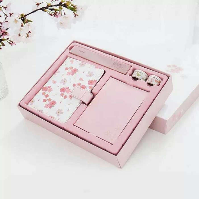 Creative Notebook See Also The Sakura PU Hand Book Suit Gift Notebook School Office Supplies, Ran...