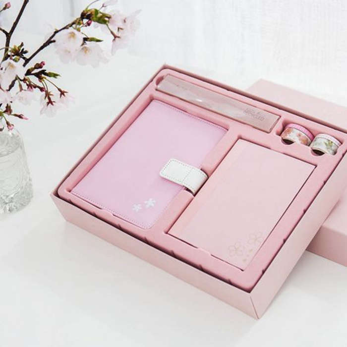 Creative Notebook See Also The Sakura PU Hand Book Suit Gift Notebook School Office Supplies, Ran...