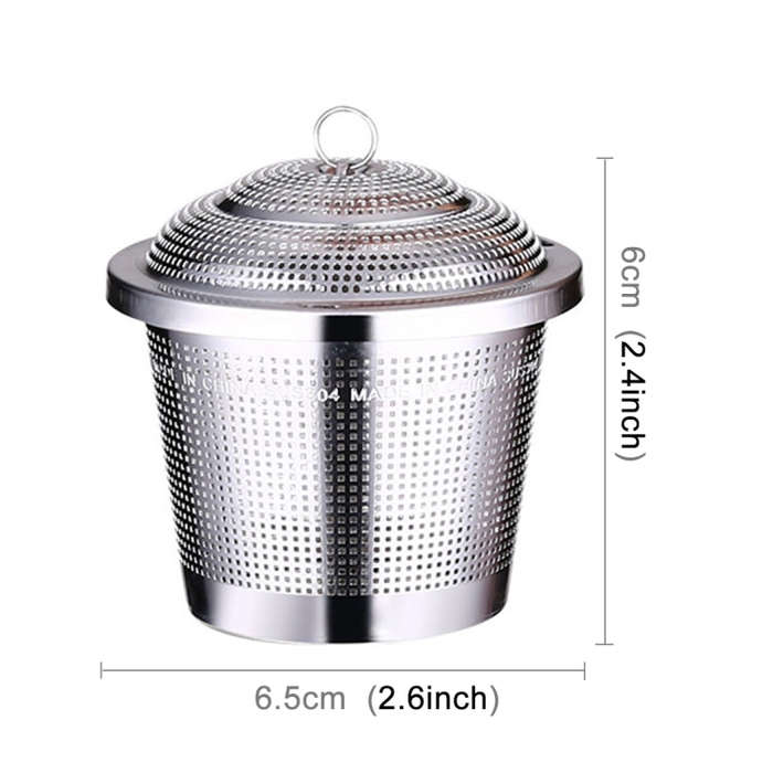 Stainless Steel Locking Spice Tea Strainer Mesh Infuser Tea Ball Filter, Middle Size: 6.5 x 6cm, ...