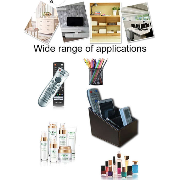 PU Leather Three Grid Desktop Organizer Box Remote Controllers Storage Box Case Sundries Box, HC1...