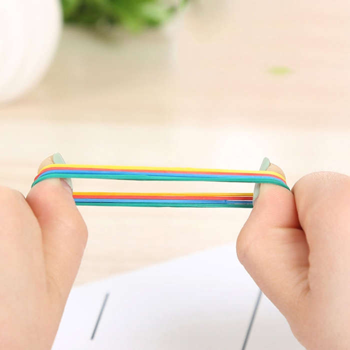 Assorted Color Sturdy Stretchable Elastic Rubber Bands School Office Supplies Stationery, 1KG Per...