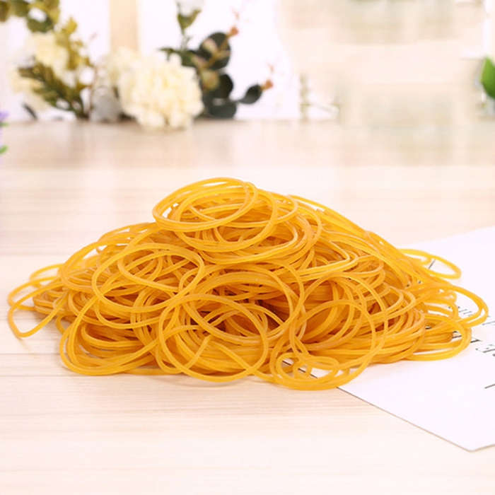Yellow Sturdy Stretchable Elastic Rubber Bands School Office Supplies Stationery, 1KG Per Bag, Ye...