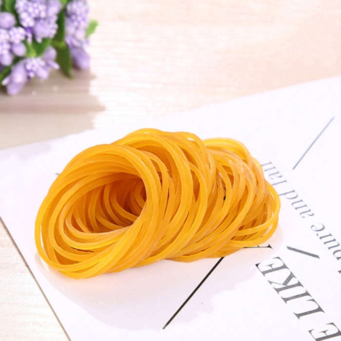 Yellow Sturdy Stretchable Elastic Rubber Bands School Office Supplies Stationery, 1KG Per Bag, Ye...