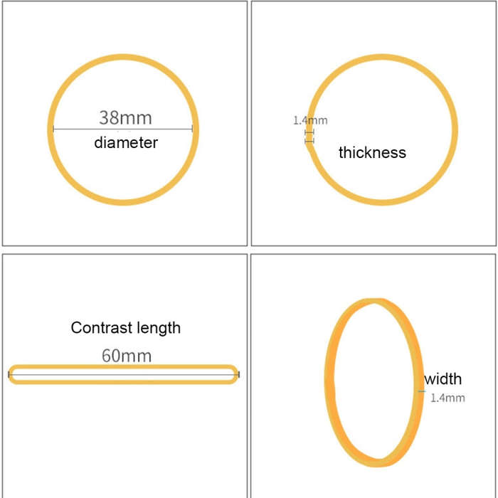 Yellow Sturdy Stretchable Elastic Rubber Bands School Office Supplies Stationery, 1KG Per Bag, Ye...