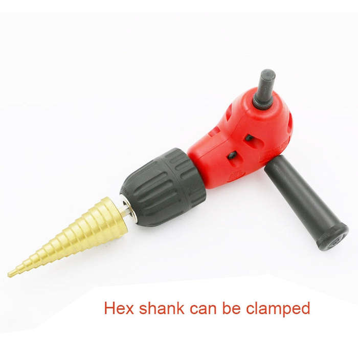 Adjustable Switching Head Right Angle Drill Gripping with Triangular Handle, Circular Handle and ...