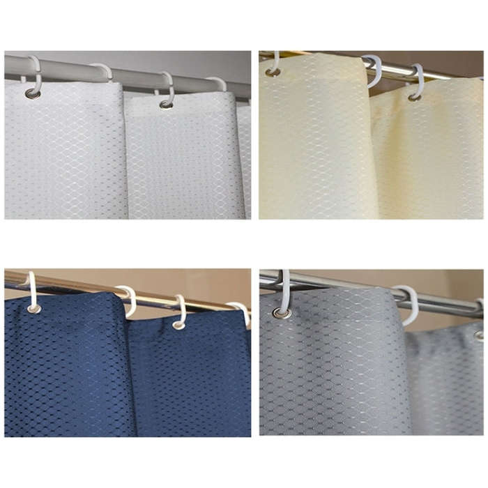 Thickening Waterproof And Mildew Curtain Honeycomb Texture Polyester Cloth Shower Curtain Bathroo...