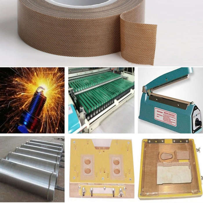 Teflon High Temperature Resistant Cloth Tape Sealing Machine Heat Insulation Tape, Size: 10m x 13...