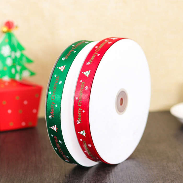 Christmas Gift Box Flowers Packing Coloured Ribbon , Size: 91m x 2cm, Coloured Ribbon