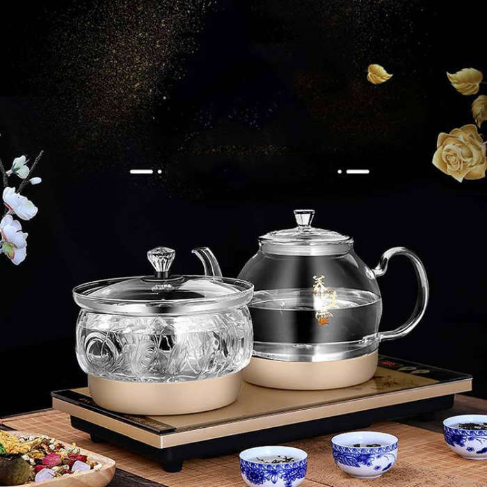 Pumping Type Automatic Add Water Full Intelligent Electric Glass Kettle Pumping Boiled Tea Stove ...