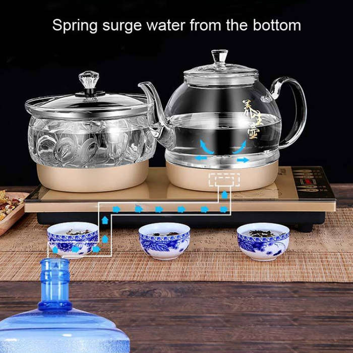 Pumping Type Automatic Add Water Full Intelligent Electric Glass Kettle Pumping Boiled Tea Stove ...