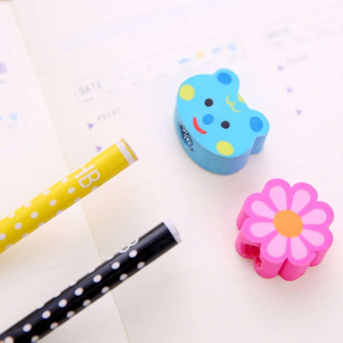 10pcs Creative Stationery Cartoon Animals Series Wooden HB Pencil with Eraser Children Pencils Fo...