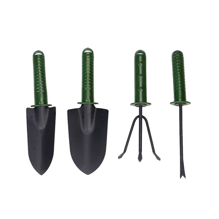 Garden Tools Gardening Shovel Fork Rake Plastic Handle Garden Tools Four Sets Gardening Plant Too...