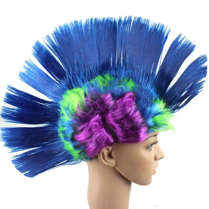 Funny Christmas Halloween Wig Masquerade Headdress Mohawk Hair Comb, Random Color Delivery, Mohaw...