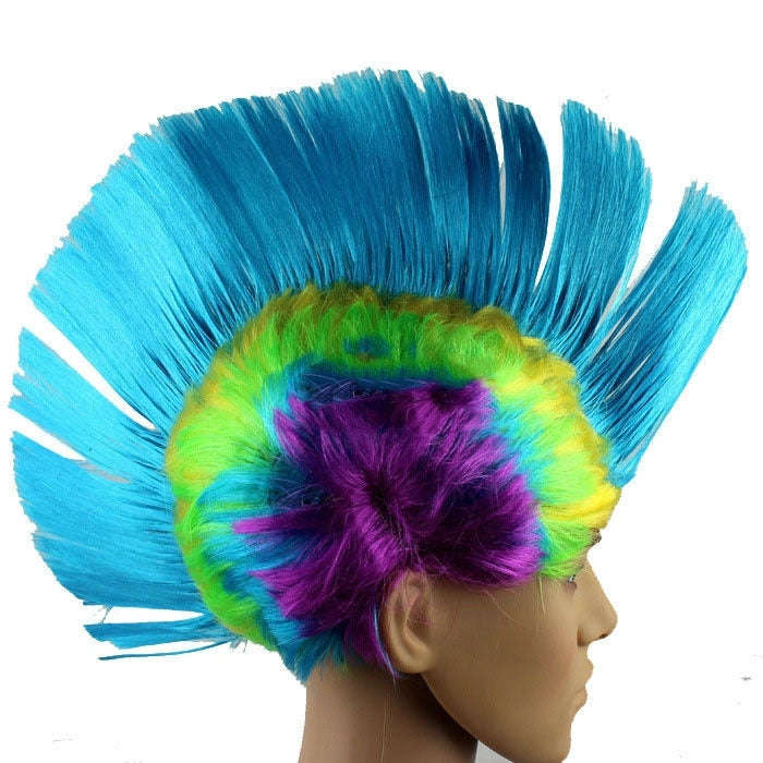 Funny Christmas Halloween Wig Masquerade Headdress Mohawk Hair Comb, Random Color Delivery, Mohaw...