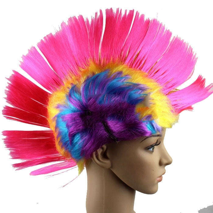 Funny Christmas Halloween Wig Masquerade Headdress Mohawk Hair Comb, Random Color Delivery, Mohaw...