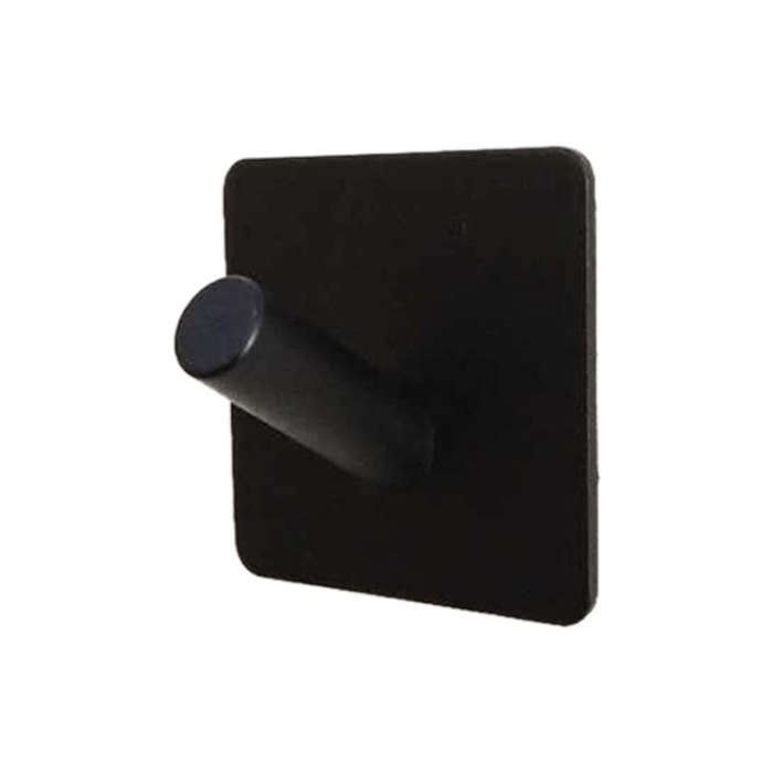 Stainless Steel Black Oblique Hook Bathroom Non-perforated Coat Rack, Black Oblique Hook