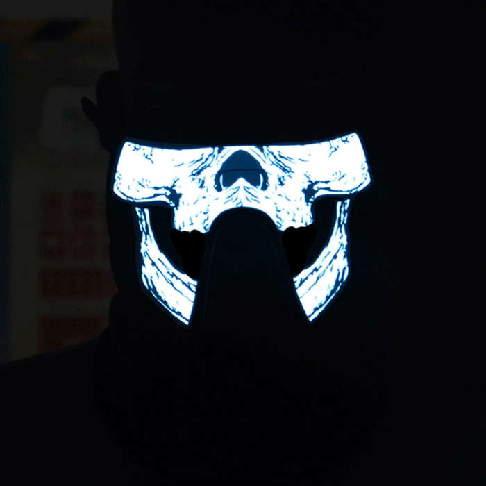 FG-MA-023 Halloween Mask Voice Control LED Cold Light Terror Cosplay Mask, FG-MA-023