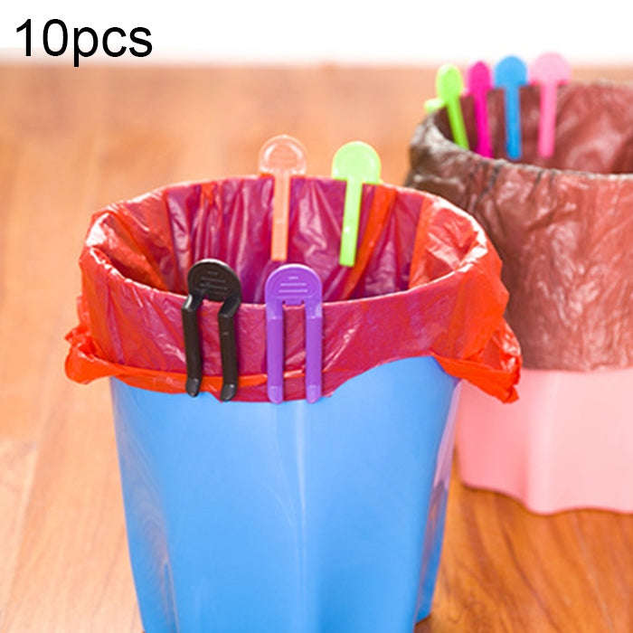 10pcs Universal Trash Bag Fixed Clip Waste Basket Rubbish Bin Garbage Can Clamp Rubbish Clip Non-...