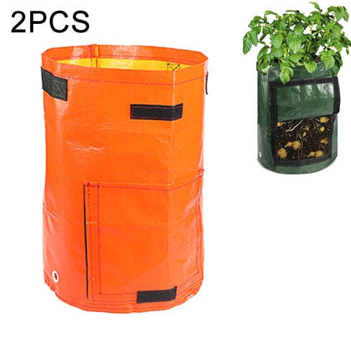 2 PCS 7 Gallons Potato Planting PE Bags Woven Fabric Bags Cultivation Garden Pots Vegetable Plant...