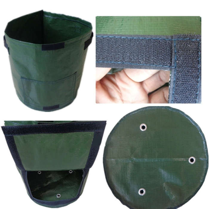 2 PCS 7 Gallons Potato Planting PE Bags Woven Fabric Bags Cultivation Garden Pots Vegetable Plant...