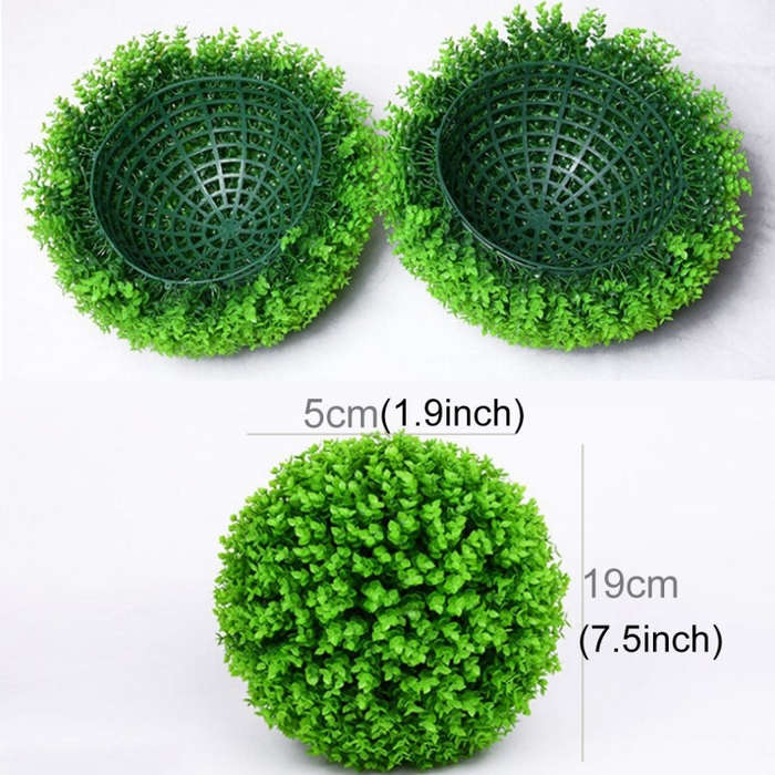 Artificial Green Eucalyptus Plant Ball Tree Wedding Event Home Outdoor Decoration Hanging Ornamen...