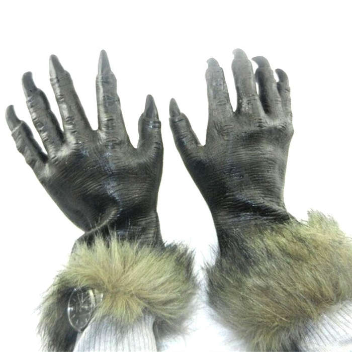 1 Pair Halloween Decoration Latex Wolf Gloves Halloween Festival Party Fancy Masquerade Glove Pro...