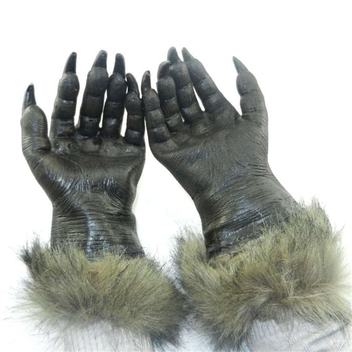 1 Pair Halloween Decoration Latex Wolf Gloves Halloween Festival Party Fancy Masquerade Glove Pro...