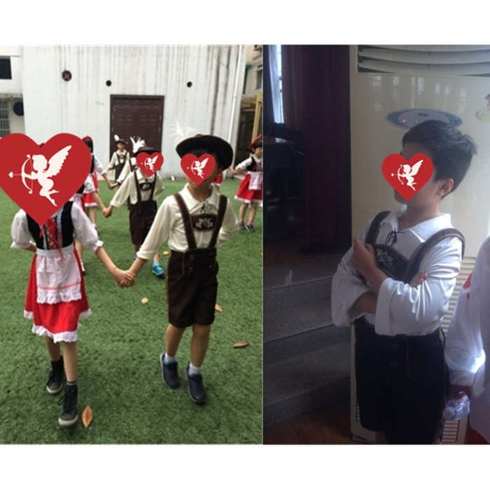 Halloween Costume Children Beer Costume Oktoberfest Suits England Style Cosplay, Size:XL, Waistli...