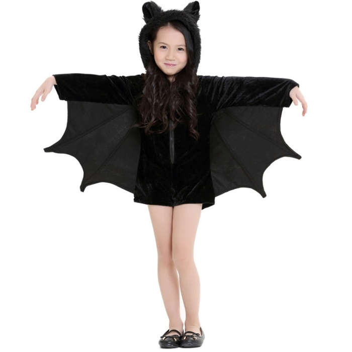 Halloween Costume Children and Women Bat Vampire Clothing Stage Performance Cosplay Clothing, Siz...