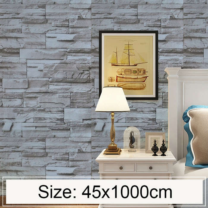 Stucco Brick Creative 3D Stone Brick Decoration Wallpaper Stickers Bedroom Living Room Wall Water...