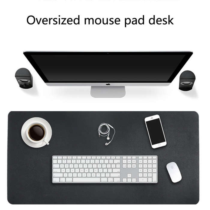 Multifunction Business Double Sided PU Leather Mouse Pad Keyboard Pad Table Mat Computer Desk Mat...