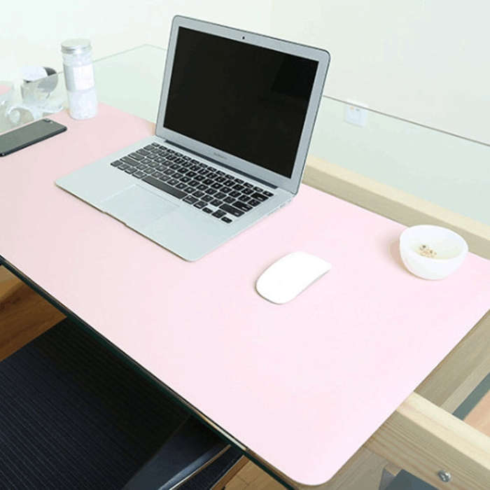 Multifunction Business Double Sided PU Leather Mouse Pad Keyboard Pad Table Mat Computer Desk Mat...