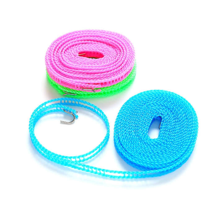 10 PCS Windproof Clotheslines Ropes for Outdoor Indoor Home Travel Camping Laundry Drying Use, Le...