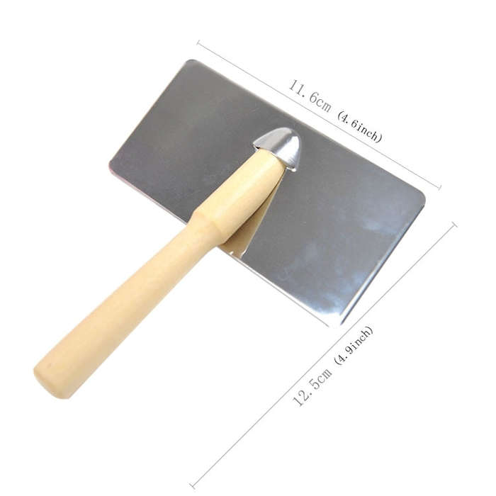 Soft Curve Needled Manual Bristles Grooming Cleaning Brush with Wood Handle for Pet,  Size: L, Ra...