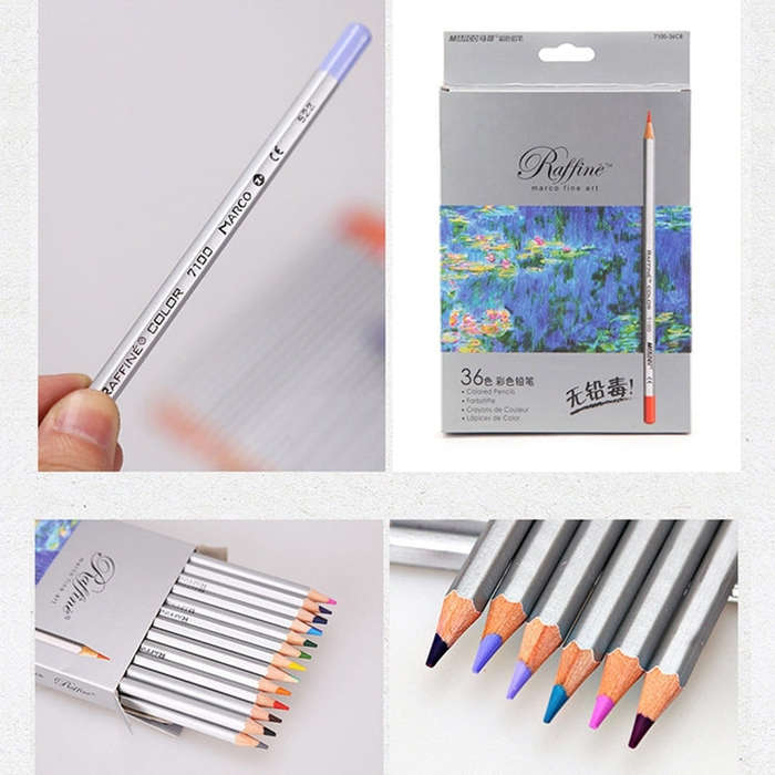 Professional Art Sketch Coloring Books Drawing Vibrant Colors 36-color Wooden Colored Pencils Set