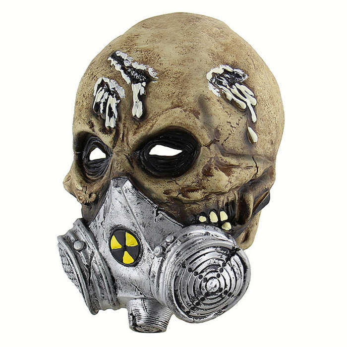 Halloween Festival Party Latex Biochemical Gas Mask Skeleton Frightened Mask Headgear, Biochemica...