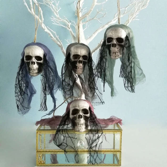 Halloween Decorations Bar KTV Scene Layout Props Bubble Skull Hanging Ornaments, Random Style Del...