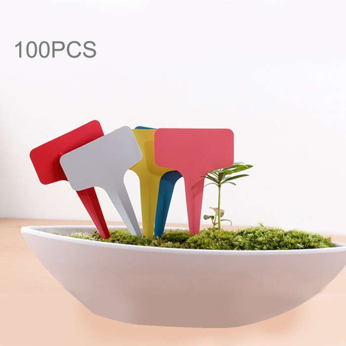 100PCS Floral Label Gardening Label T - type Label Insert Label Potted Label,Random Color Deliver...