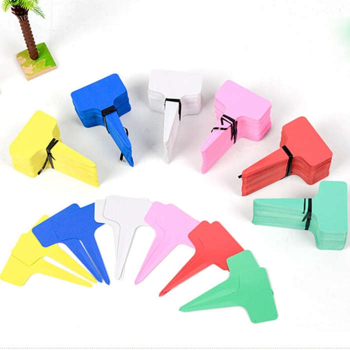 100PCS Floral Label Gardening Label T - type Label Insert Label Potted Label,Random Color Deliver...
