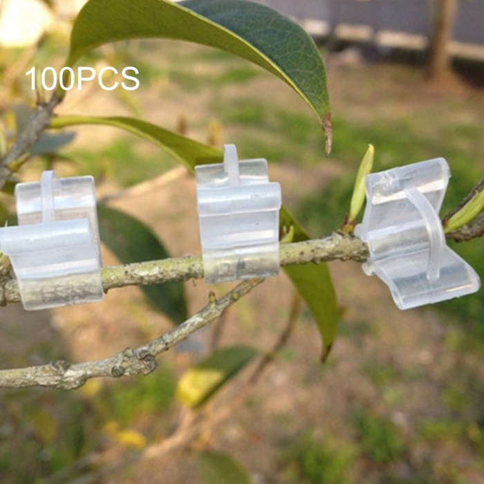 100 PCS Plant Grafting Gardening Plastic Grafting Folder Grafting Clip Transparent Gardening Plas...