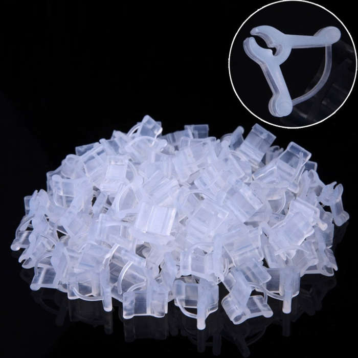 100 PCS Plant Grafting Gardening Plastic Grafting Folder Grafting Clip Transparent Gardening Plas...