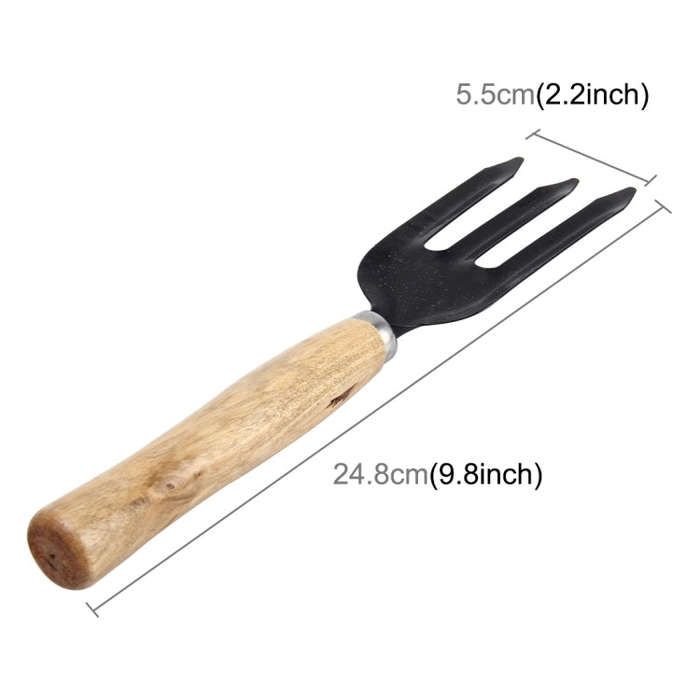 Rake Shovel Digging Trowel 3 in 1  Wooden Handle Metal Head Mini Garden Plant Tool Gardening Tool...