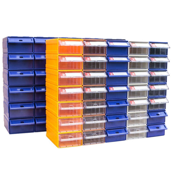 Thickened Combined Plastic Parts Cabinet Drawer Type Component Box Building Block Material Box Ha...